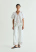WIDE LEG JEANS WITH FLORAL EMBROIDERY