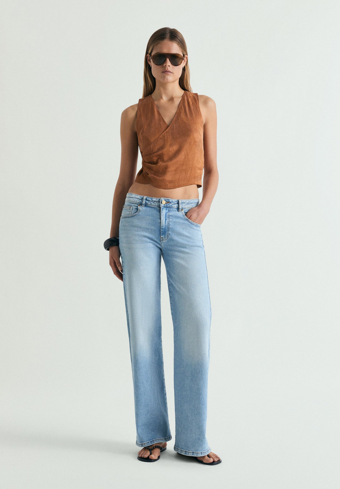 JACQUARD CROSSOVER TOP