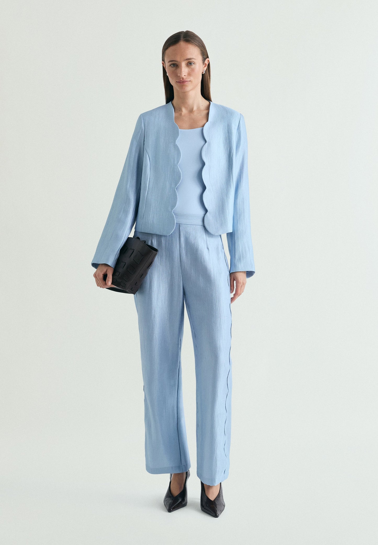 CROPPED JACQUARD BLAZER