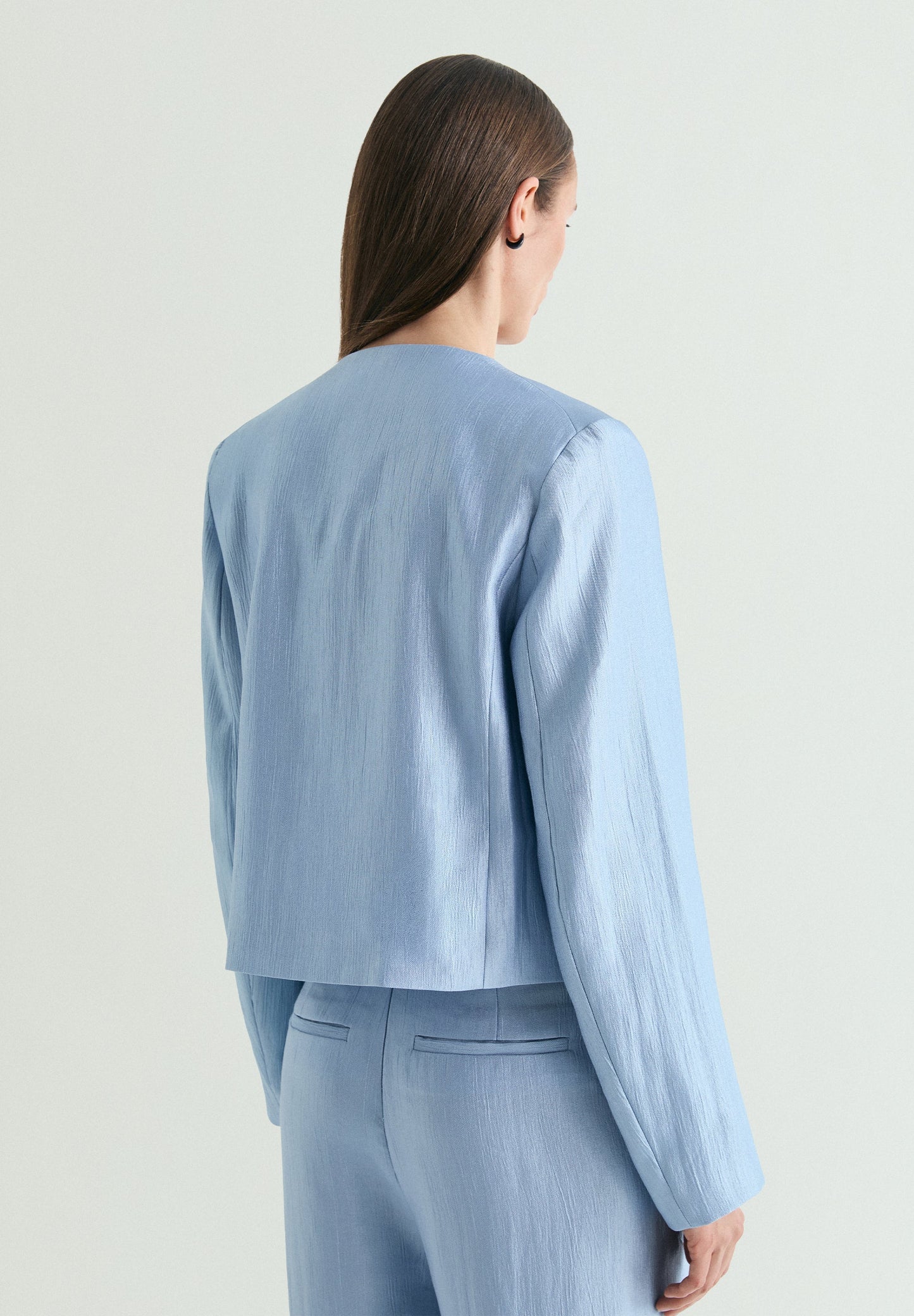 CROPPED JACQUARD BLAZER