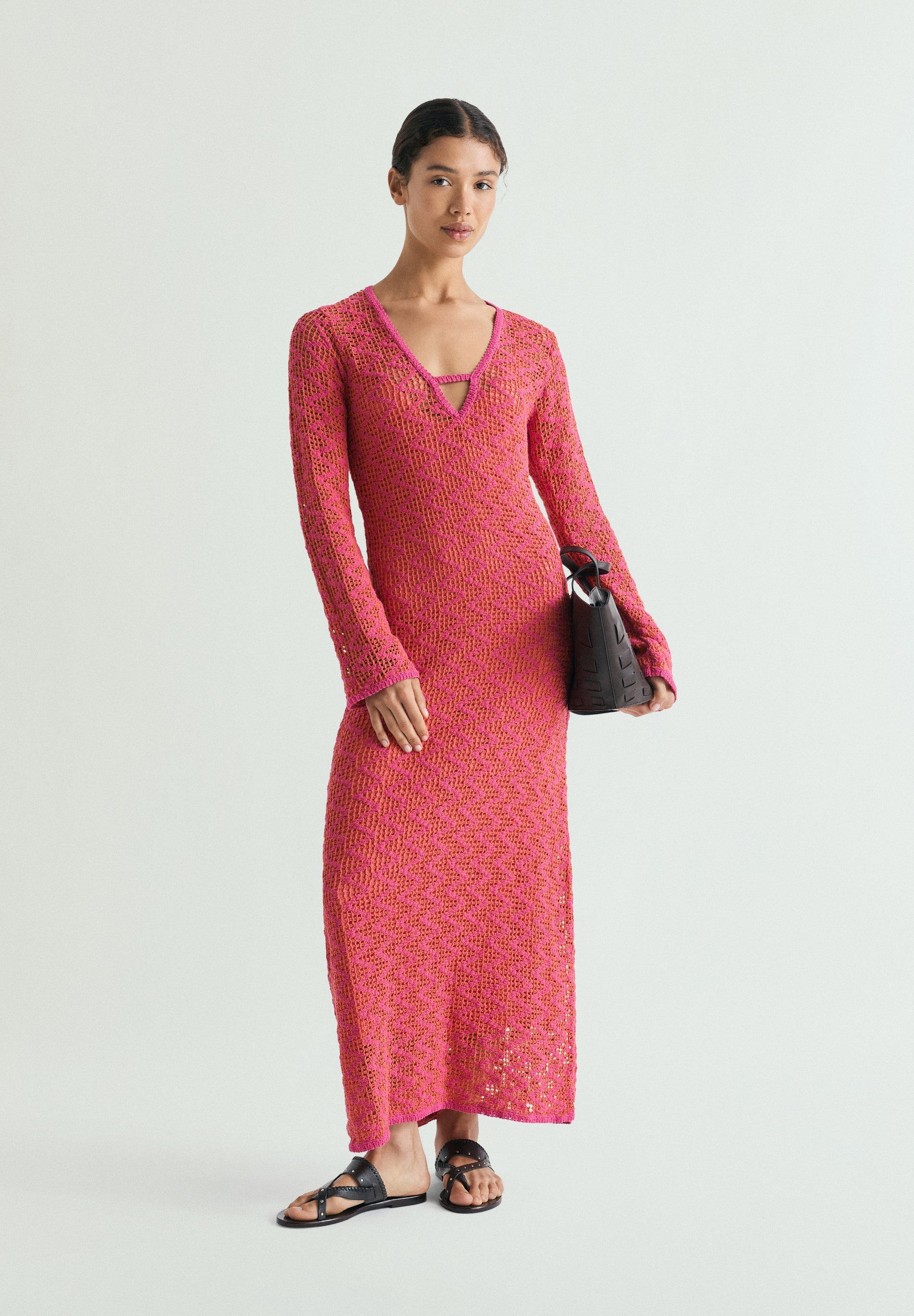 CROCHET MIDI DRESS