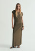 DRAPED CUPRO DRESS