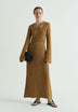 METALLIC THREAD KNIT DRESS
