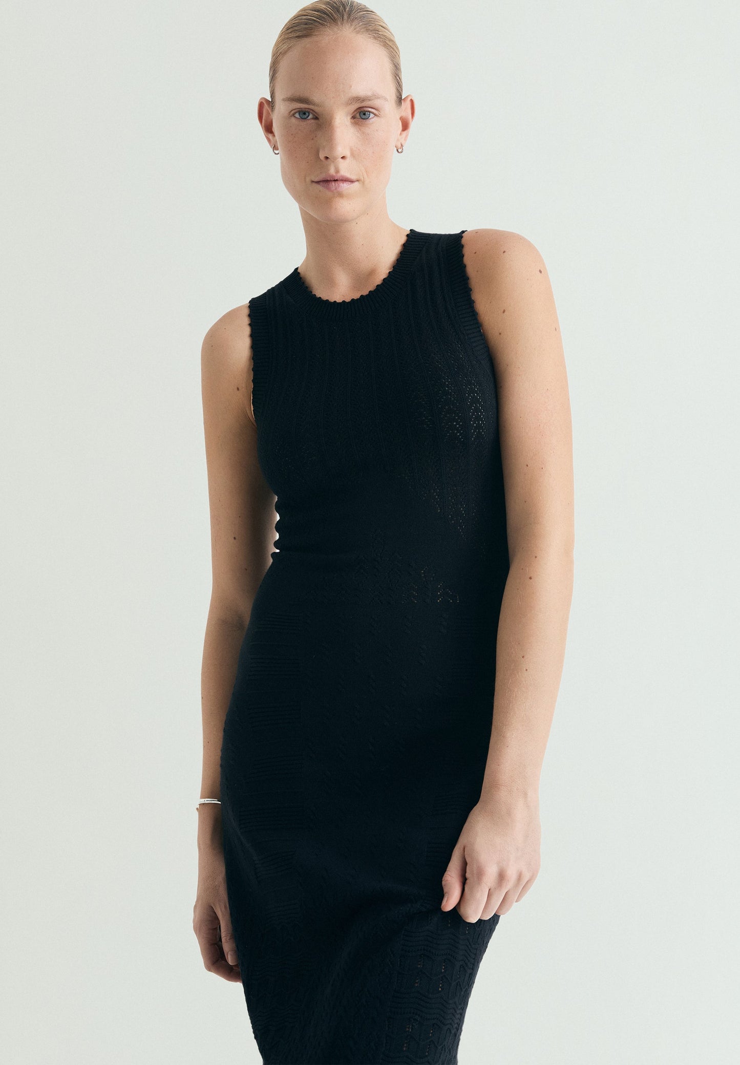 OPENWORK KNIT DRESS