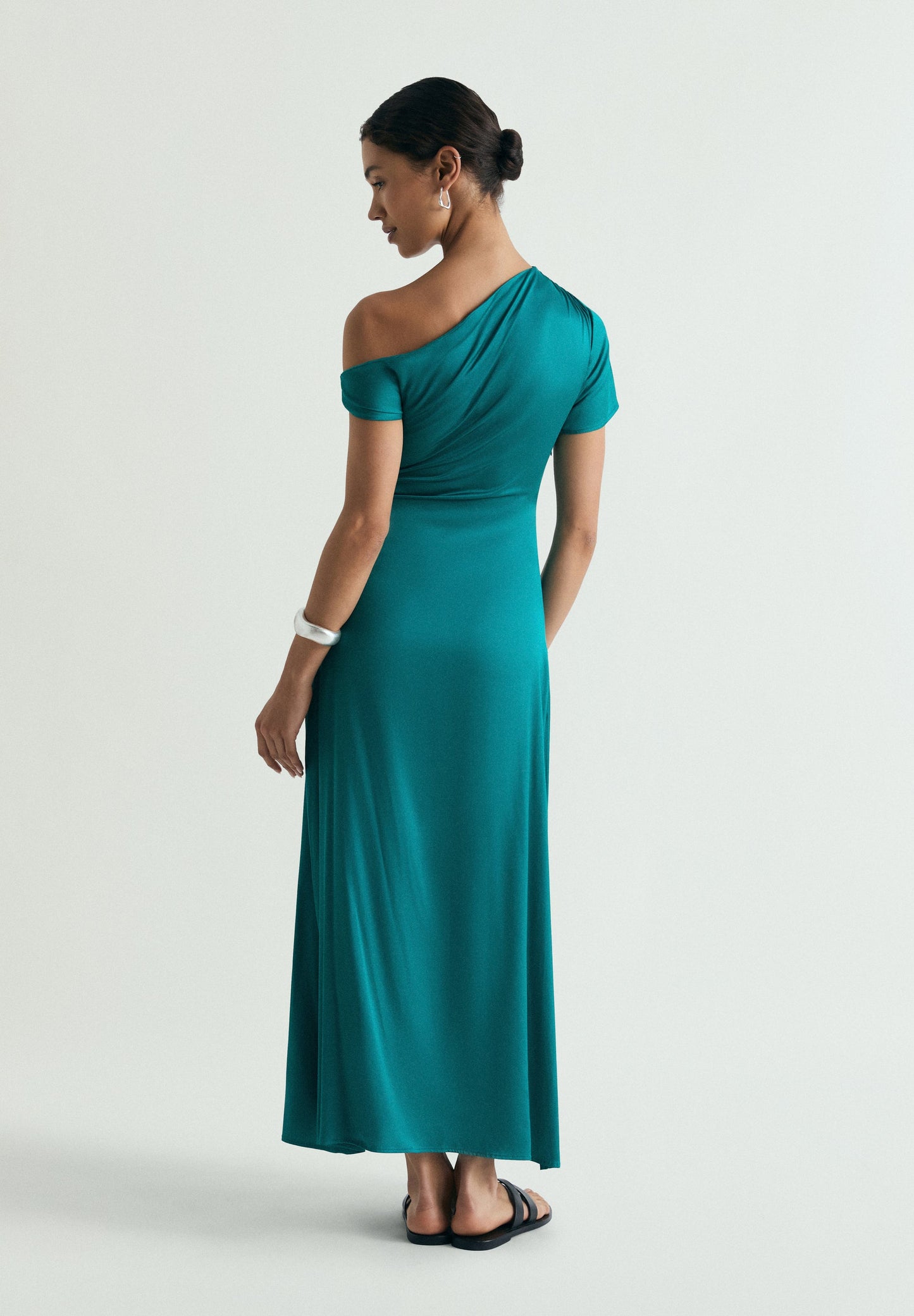 SATIN ASYMMETRIC DRESS