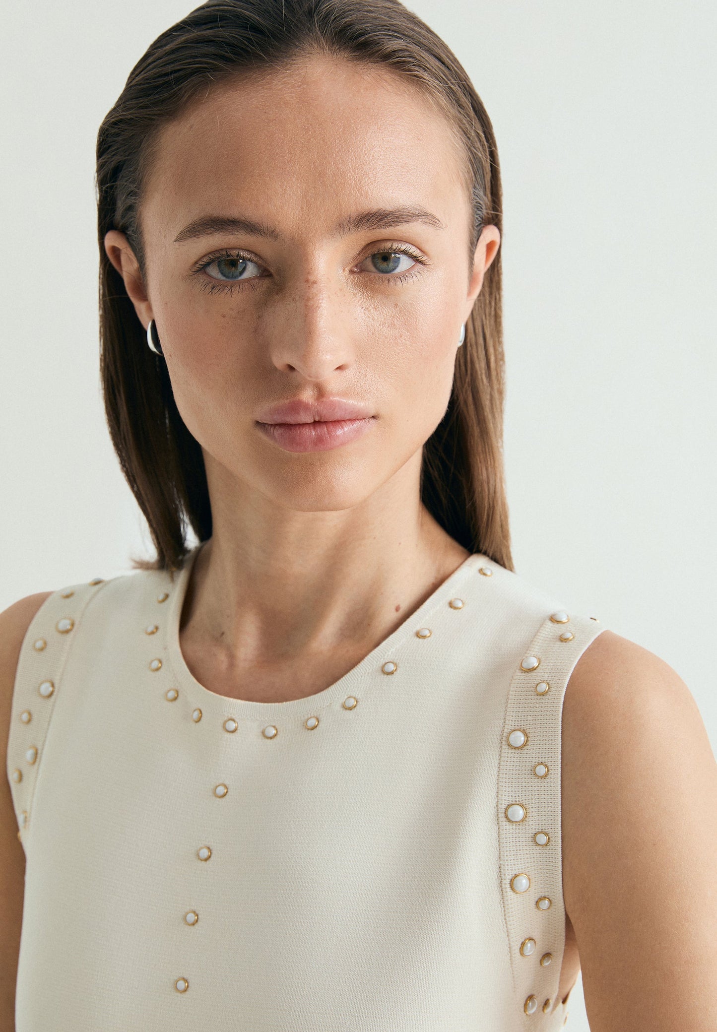 STUDDED MIDI DRESS