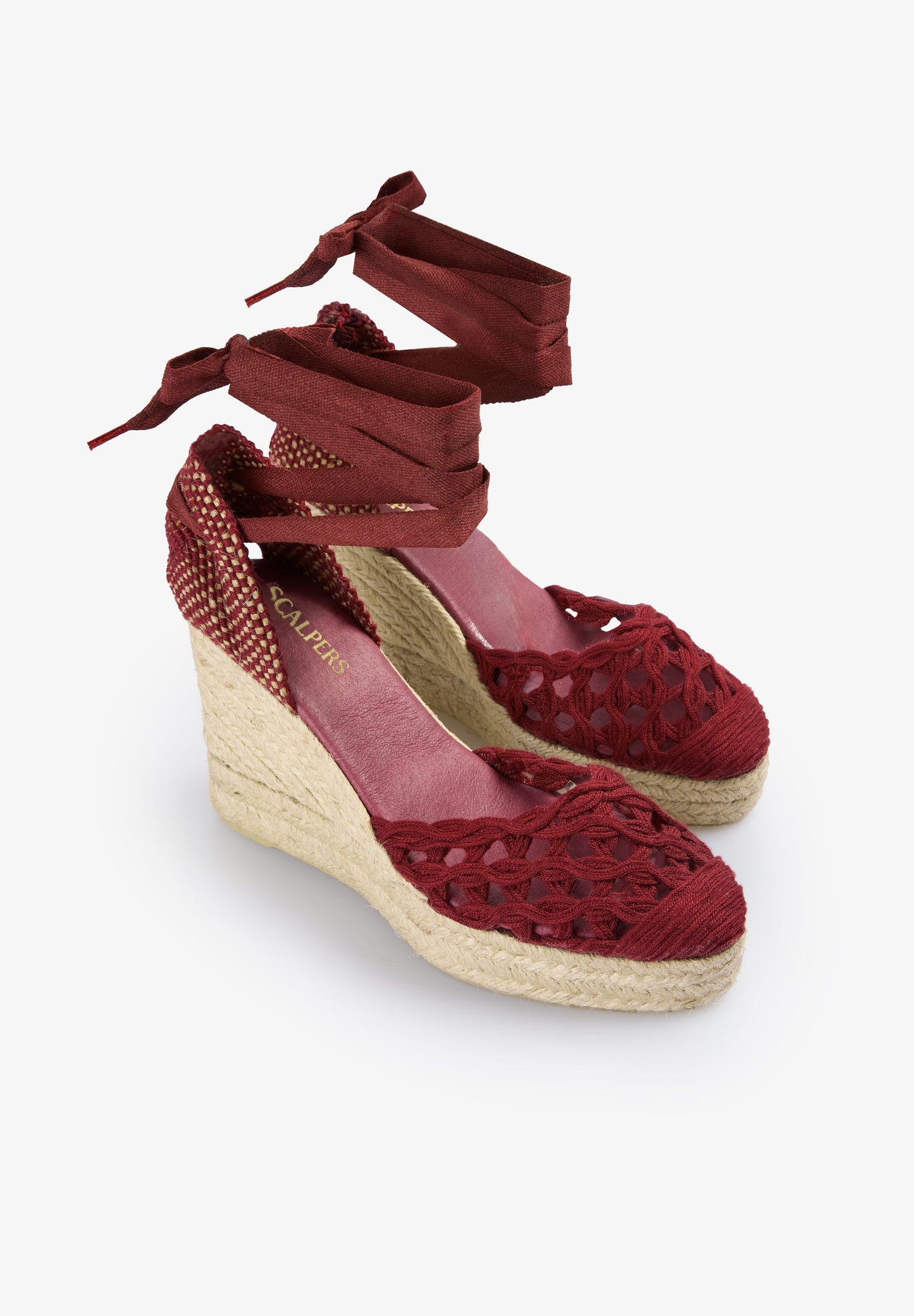 BRAIDED SANDALS WITH ESPARTO GRASS WEDGE