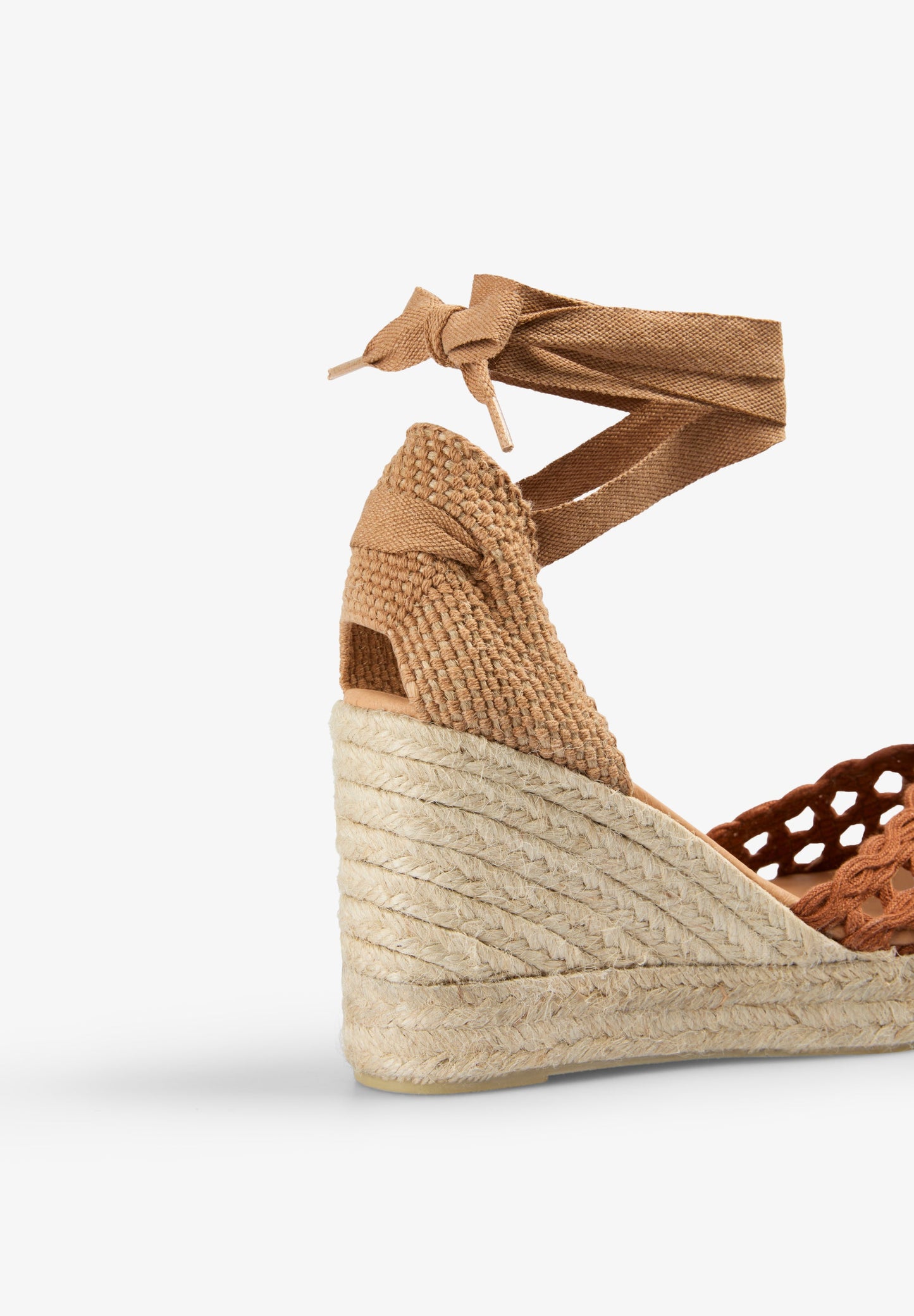 BRAIDED SANDALS WITH ESPARTO GRASS WEDGE