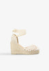 SANDALS WITH BRAIDED ESPARTO GRASS WEDGE