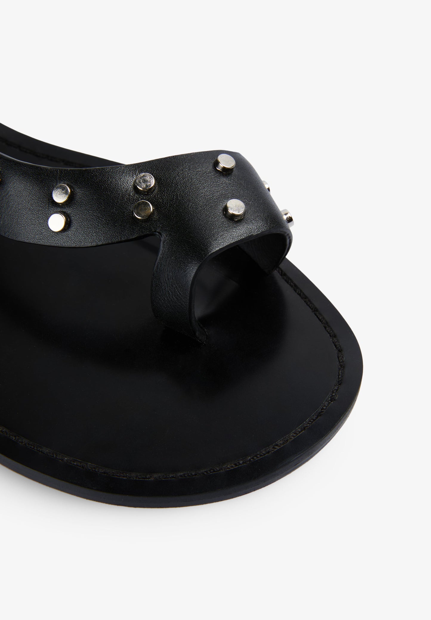 STUDDED LEATHER SANDALS