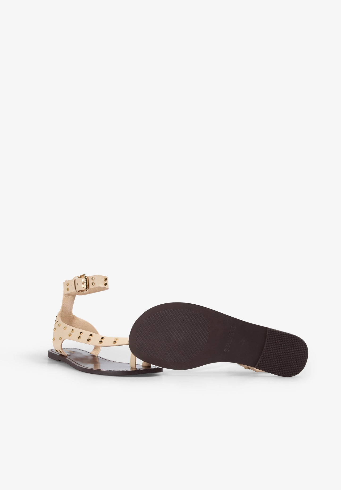 STUDDED LEATHER SANDALS