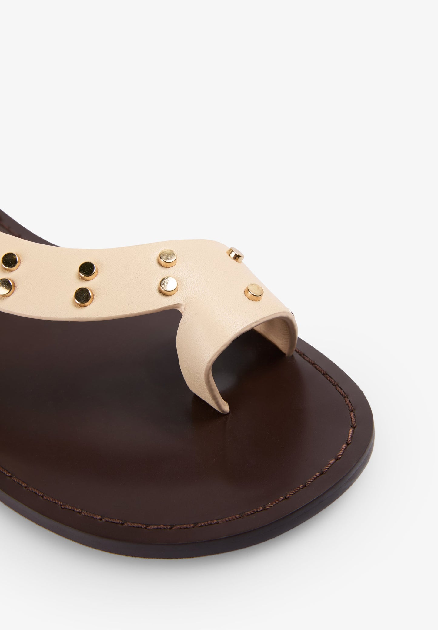 STUDDED LEATHER SANDALS