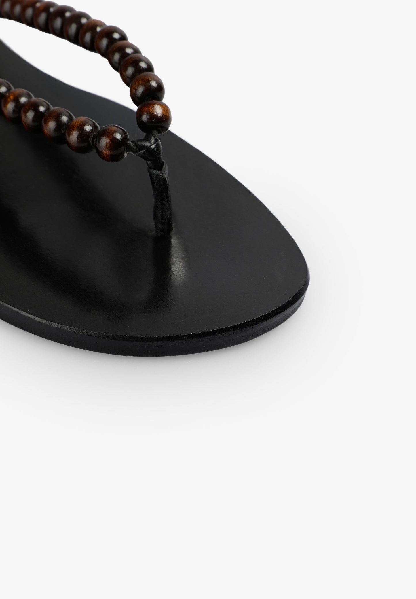 LEATHER SANDALS WITH BEADS