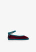 CONTRAST VELVET BALLET FLATS