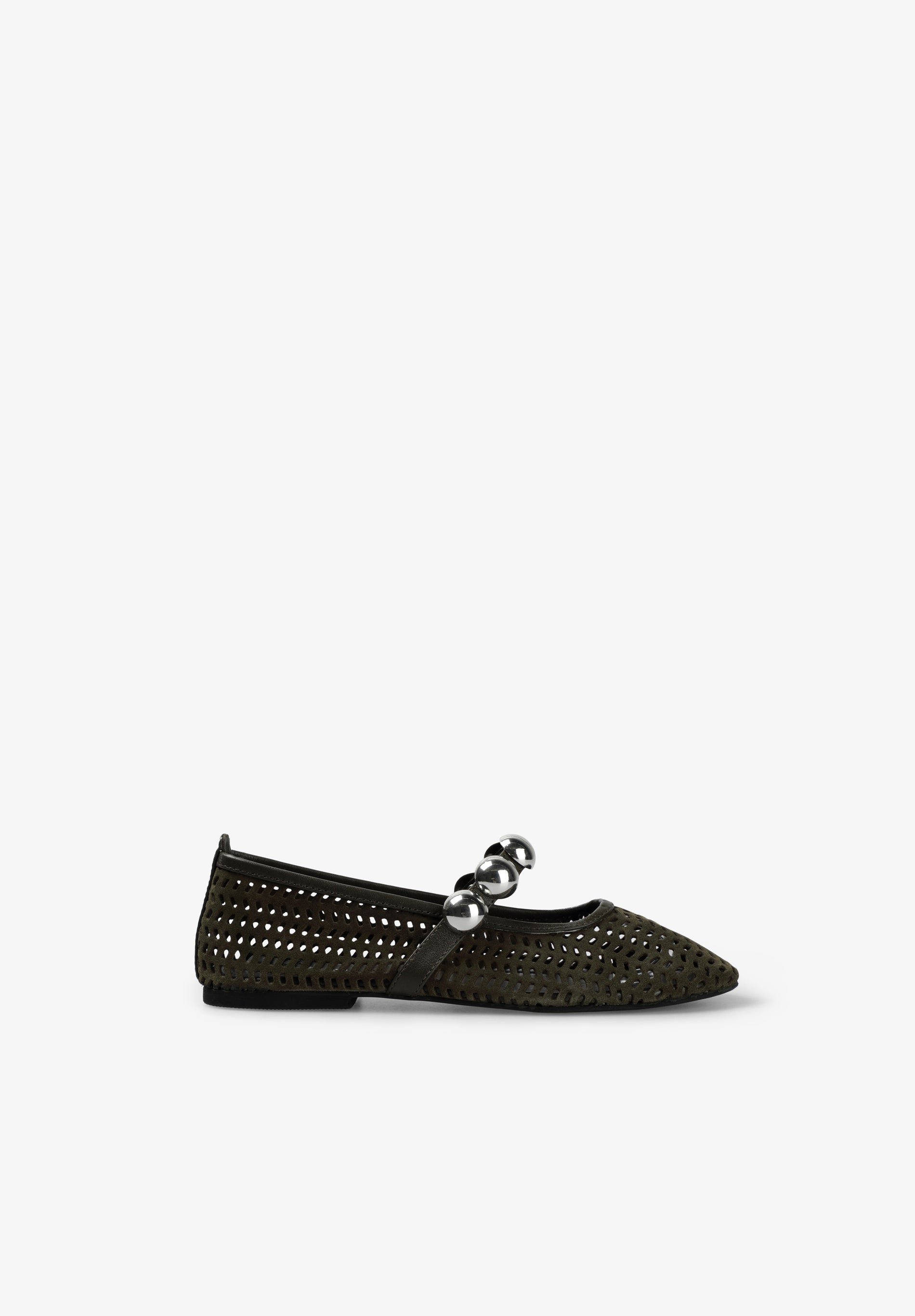 LEATHER BALLET FLATS WITH VENTS