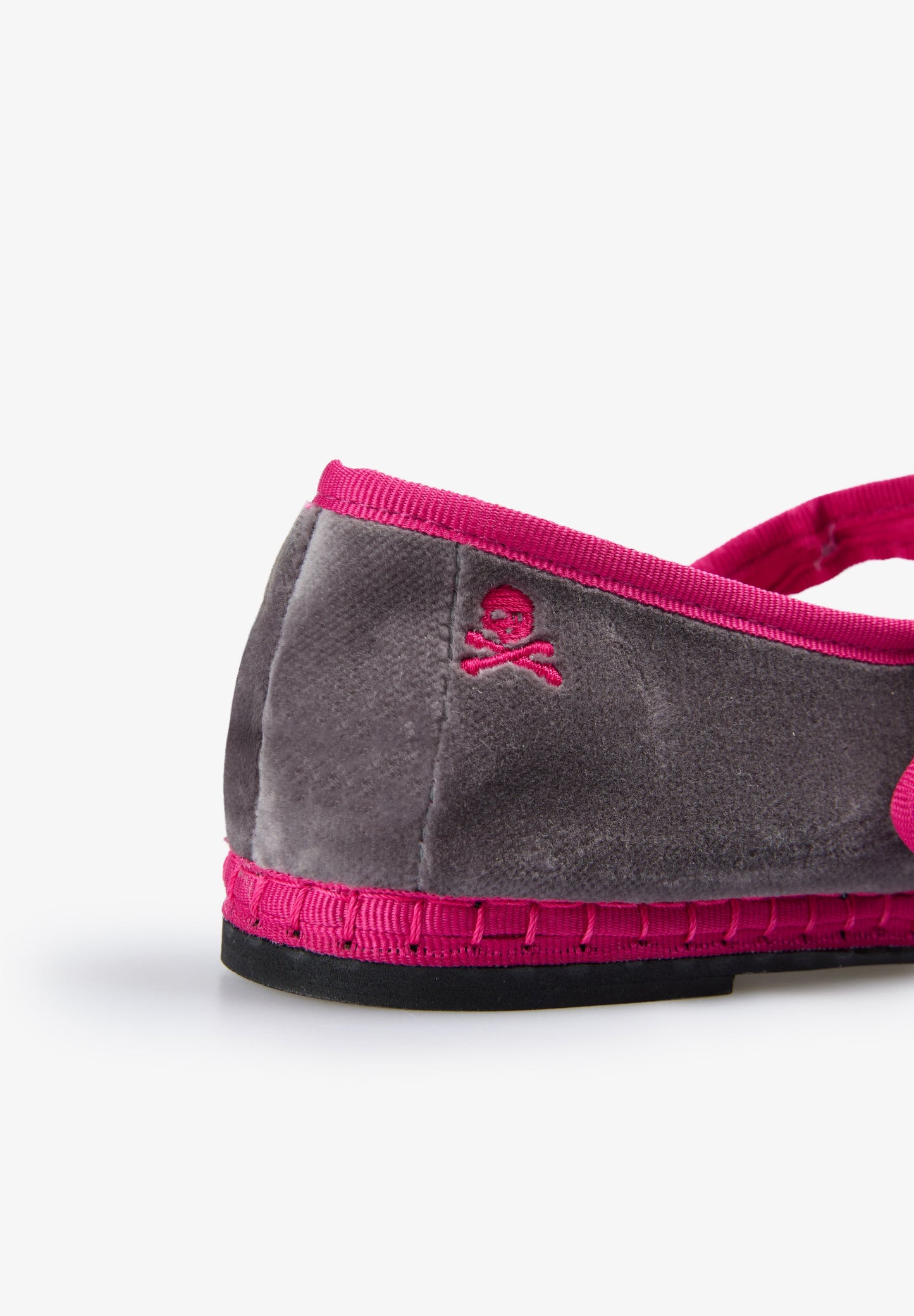 CONTRAST VELVET BALLET FLATS