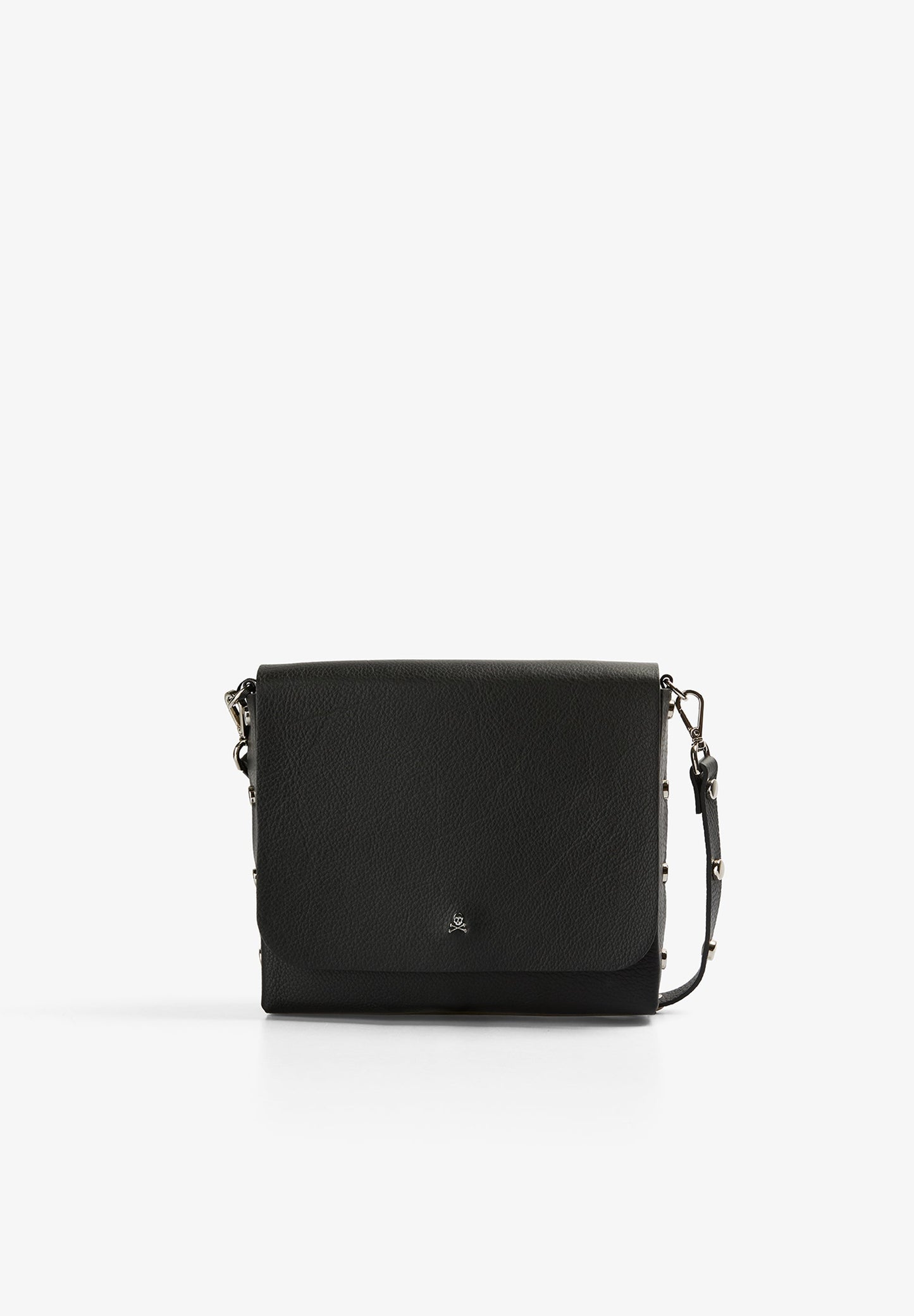 LEATHER BAG WITH APPLIQUÉS