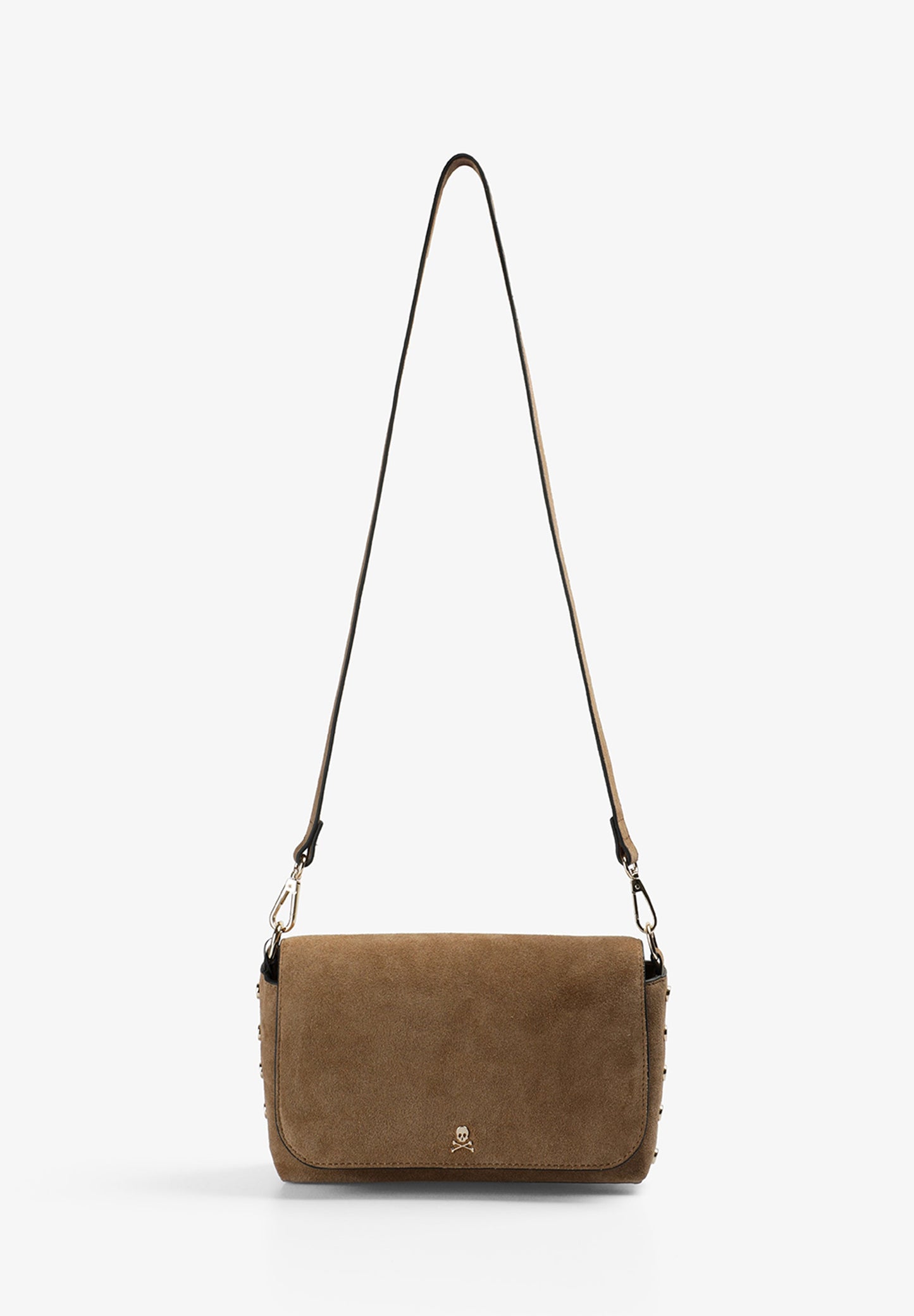 SUEDE CROSSBODY BAG WITH STUDS