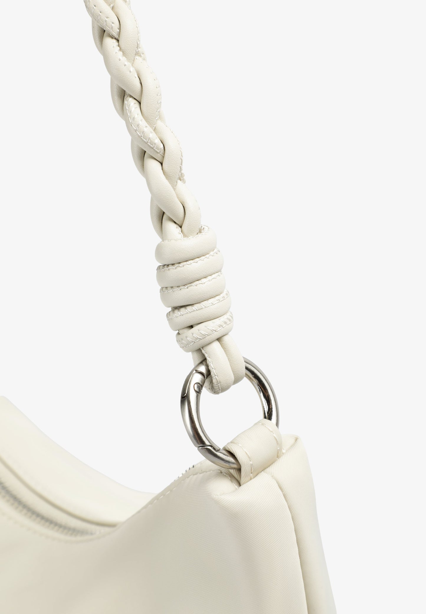 PLAIN BAG WITH BRAIDED HANDLE