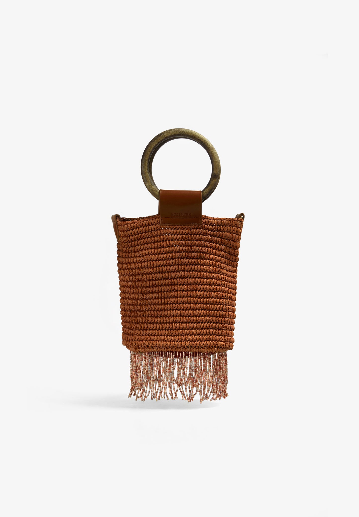 BAG WITH BEADED FRINGES