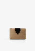 BRAIDED BAG WITH LEATHER DETAILS