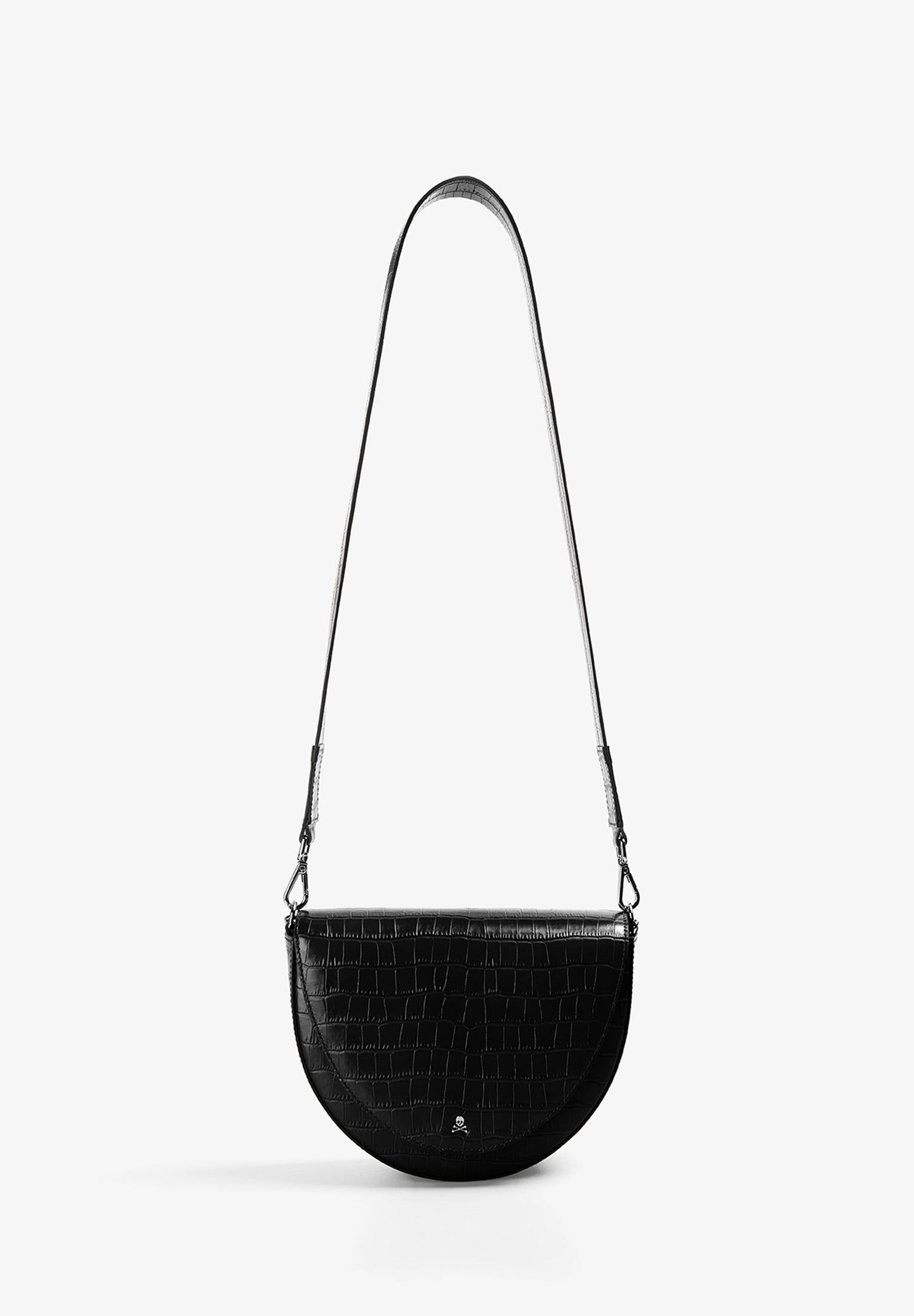 EMBOSSED LEATHER CROSSBODY BAG