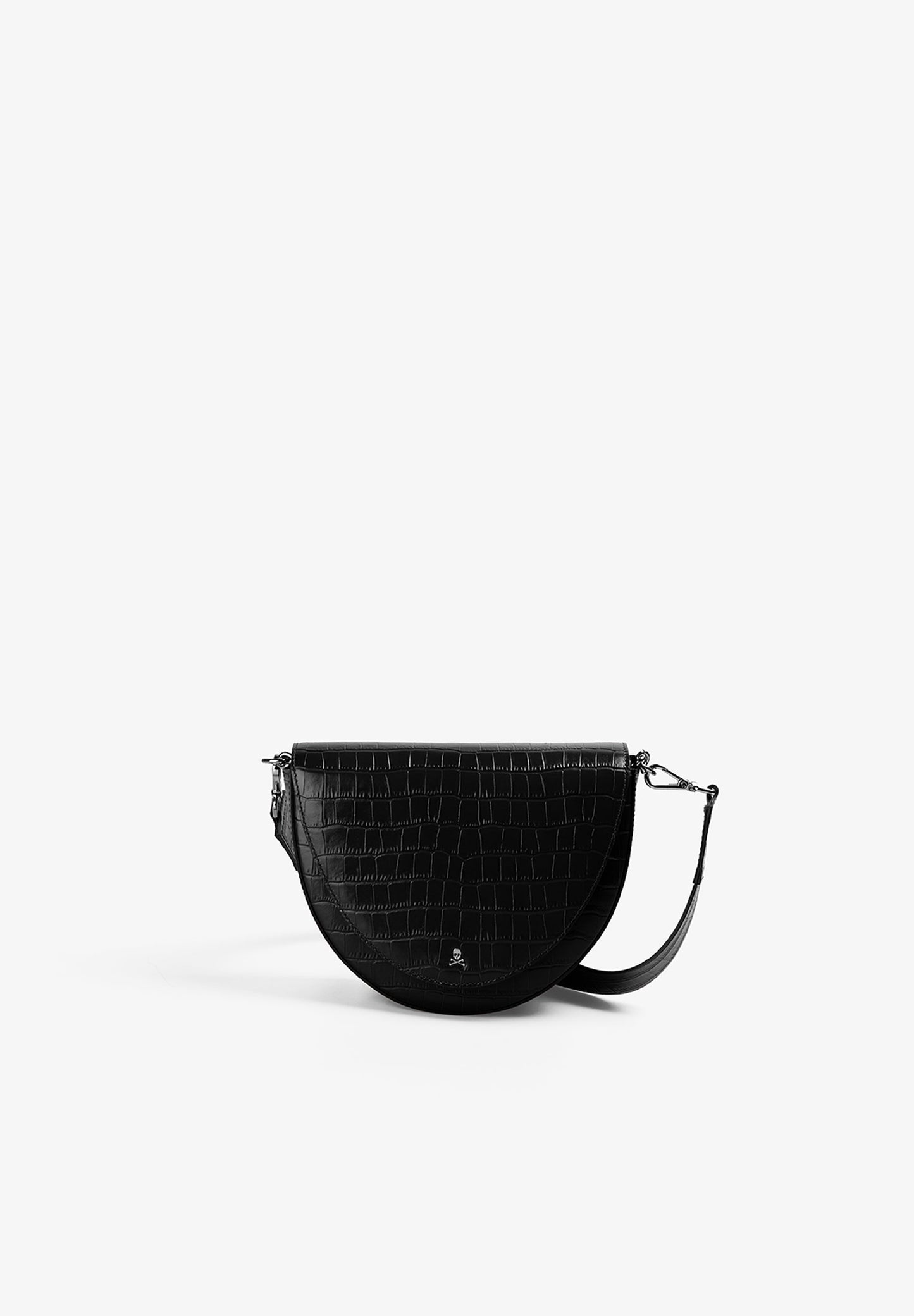 EMBOSSED LEATHER CROSSBODY BAG