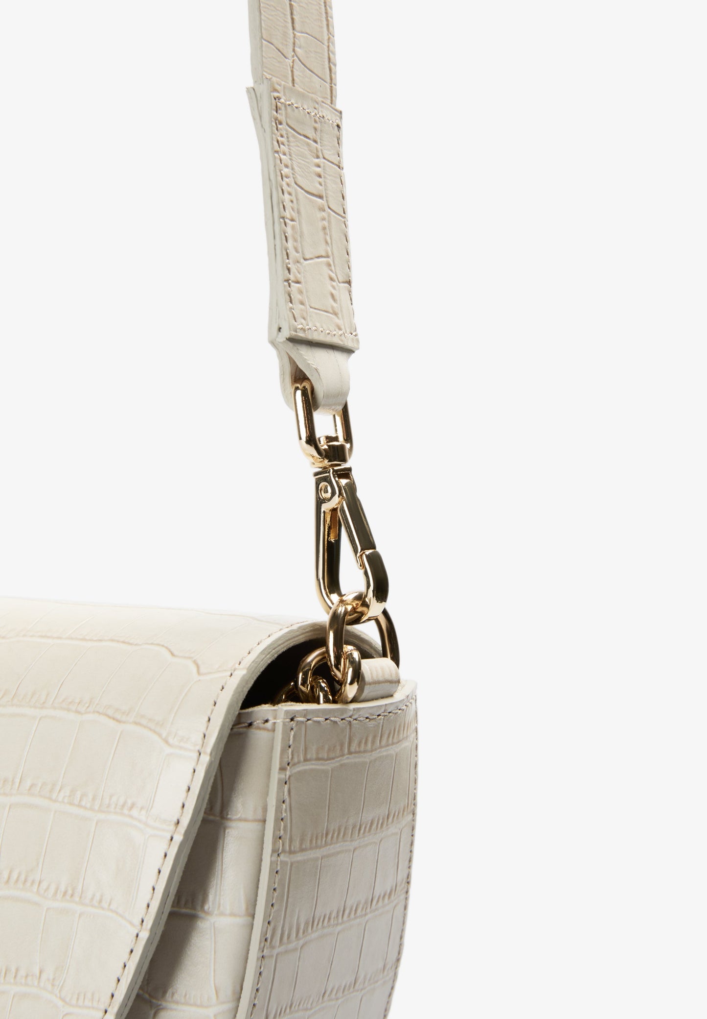 EMBOSSED LEATHER CROSSBODY BAG