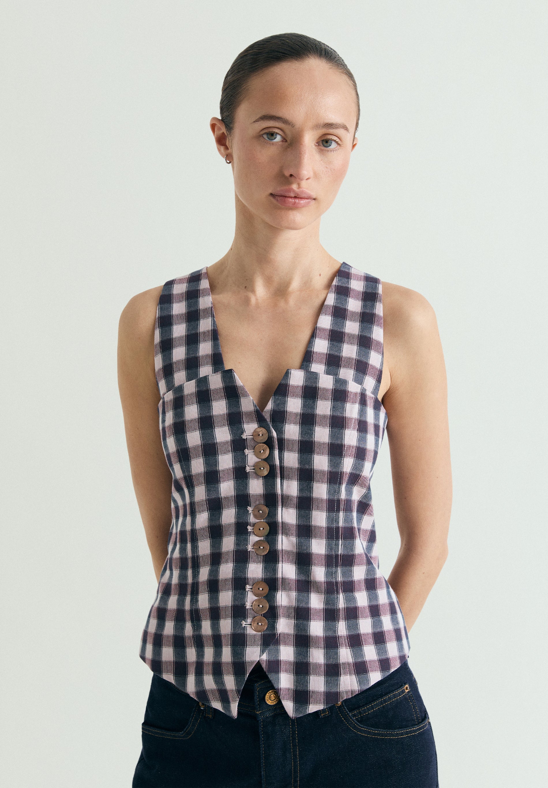 GINGHAM WAISTCOAT