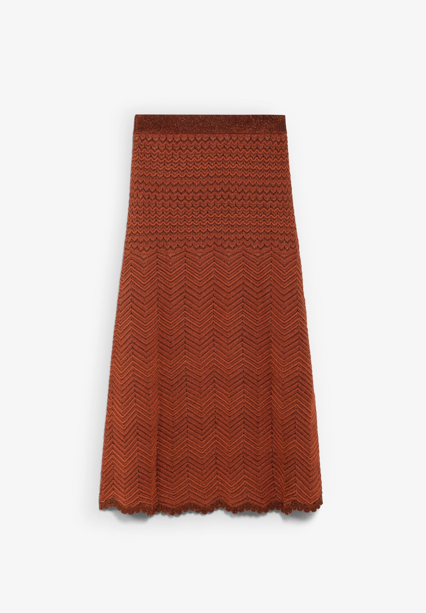 KNIT SKIRT WITH METALLIC THREAD