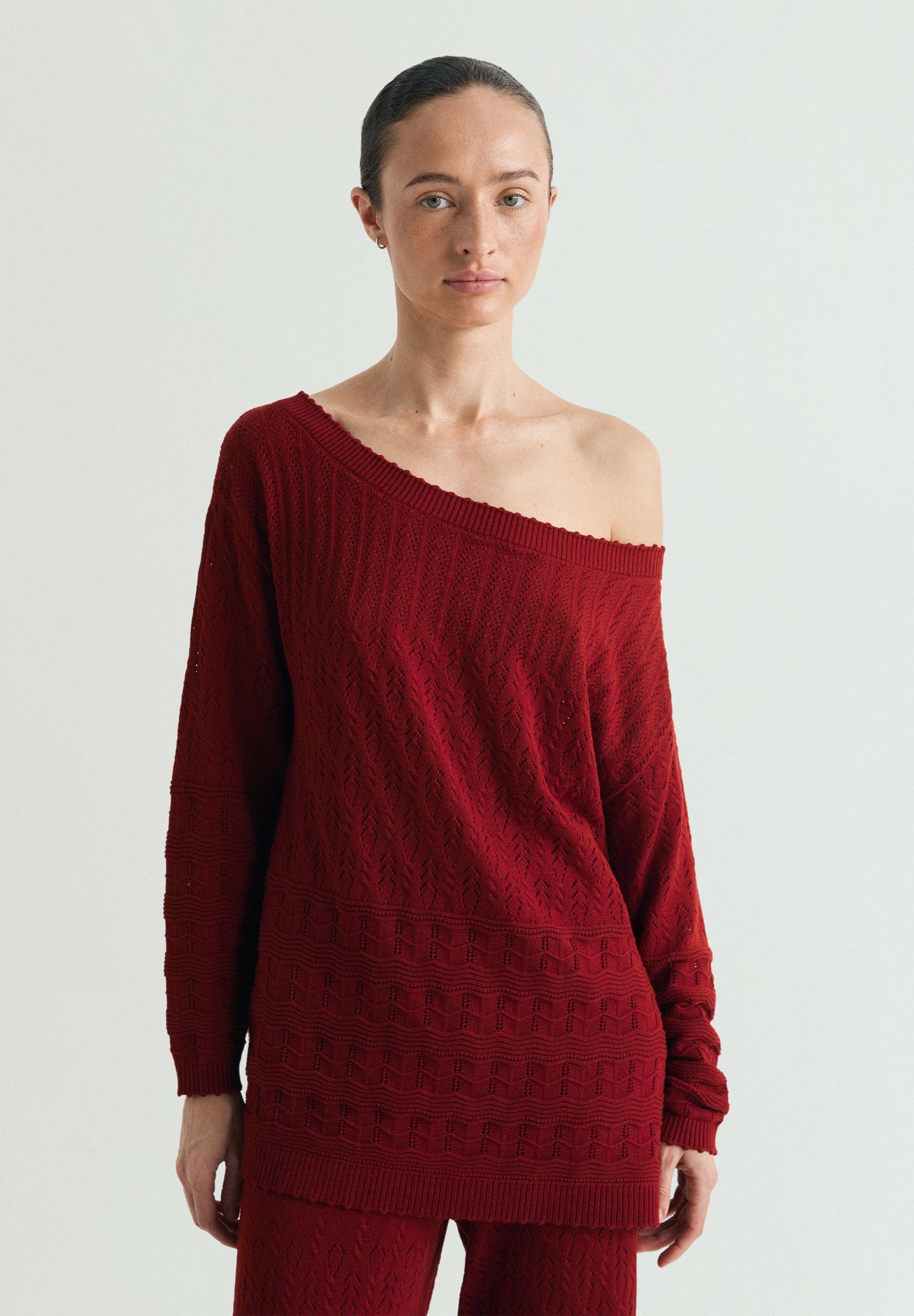 POINTELLE CUT-OUT SWEATER