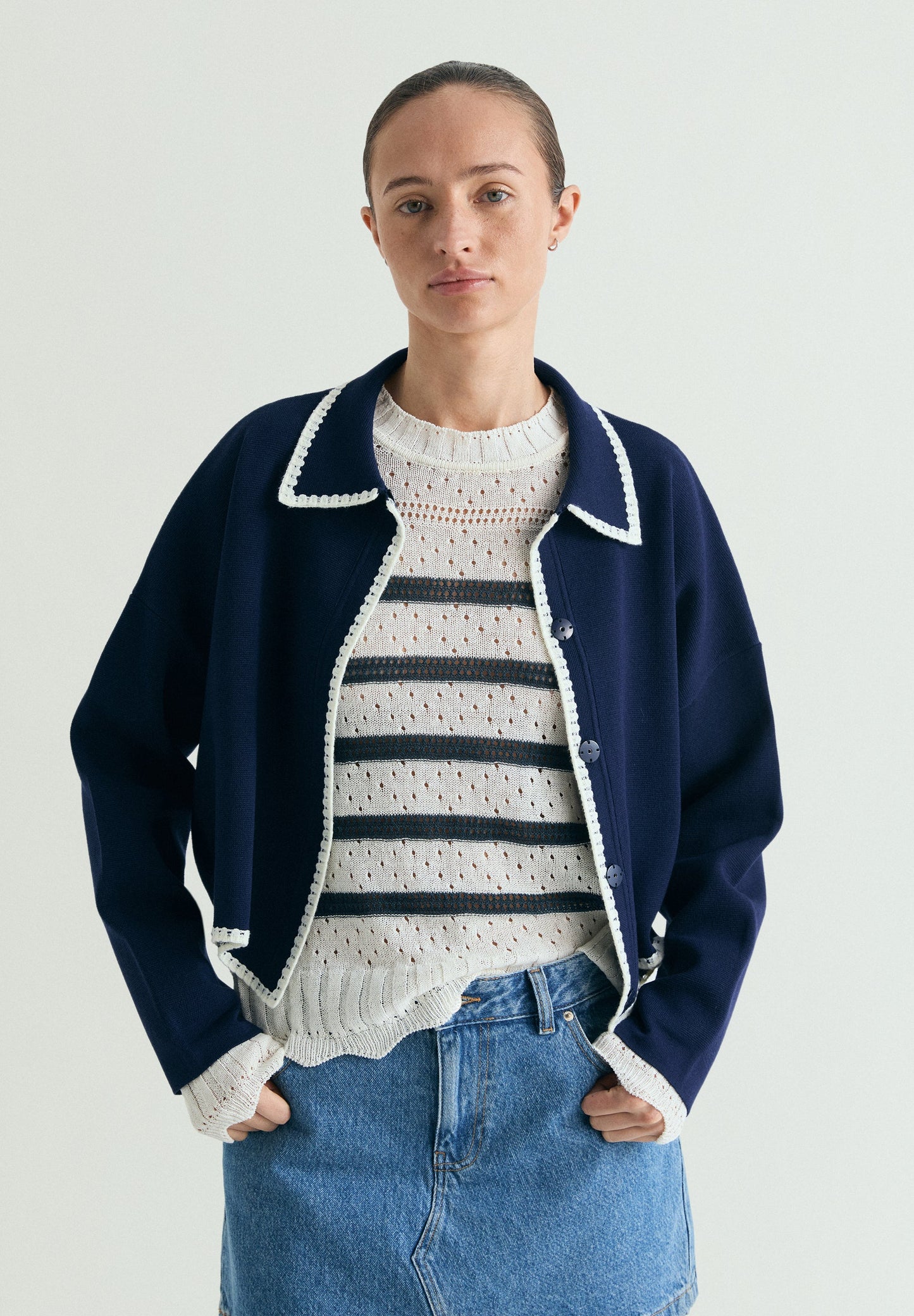 STRIPED KNIT SWEATER