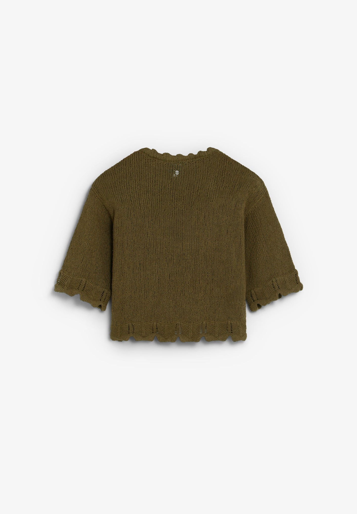 CROPPED SHORT SLEEVE SWEATER