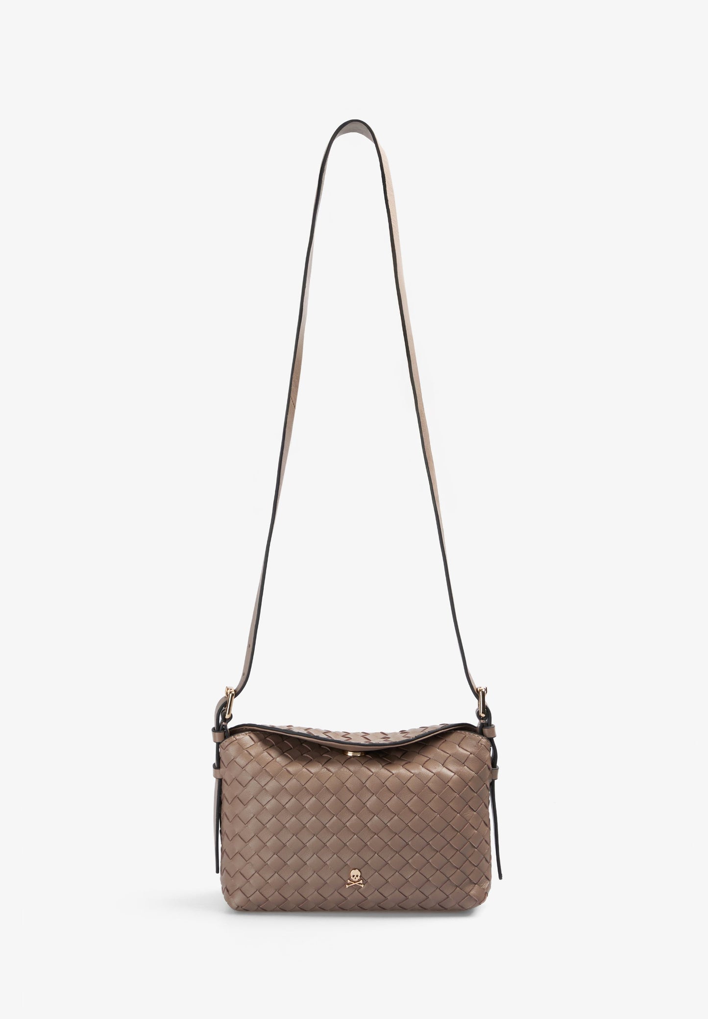 BRAIDED LEATHER CROSSBODY BAG