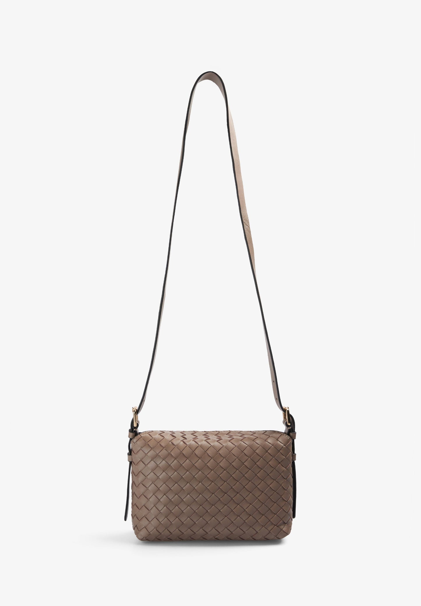 BRAIDED LEATHER CROSSBODY BAG