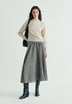 CHECK MIDI SKIRT