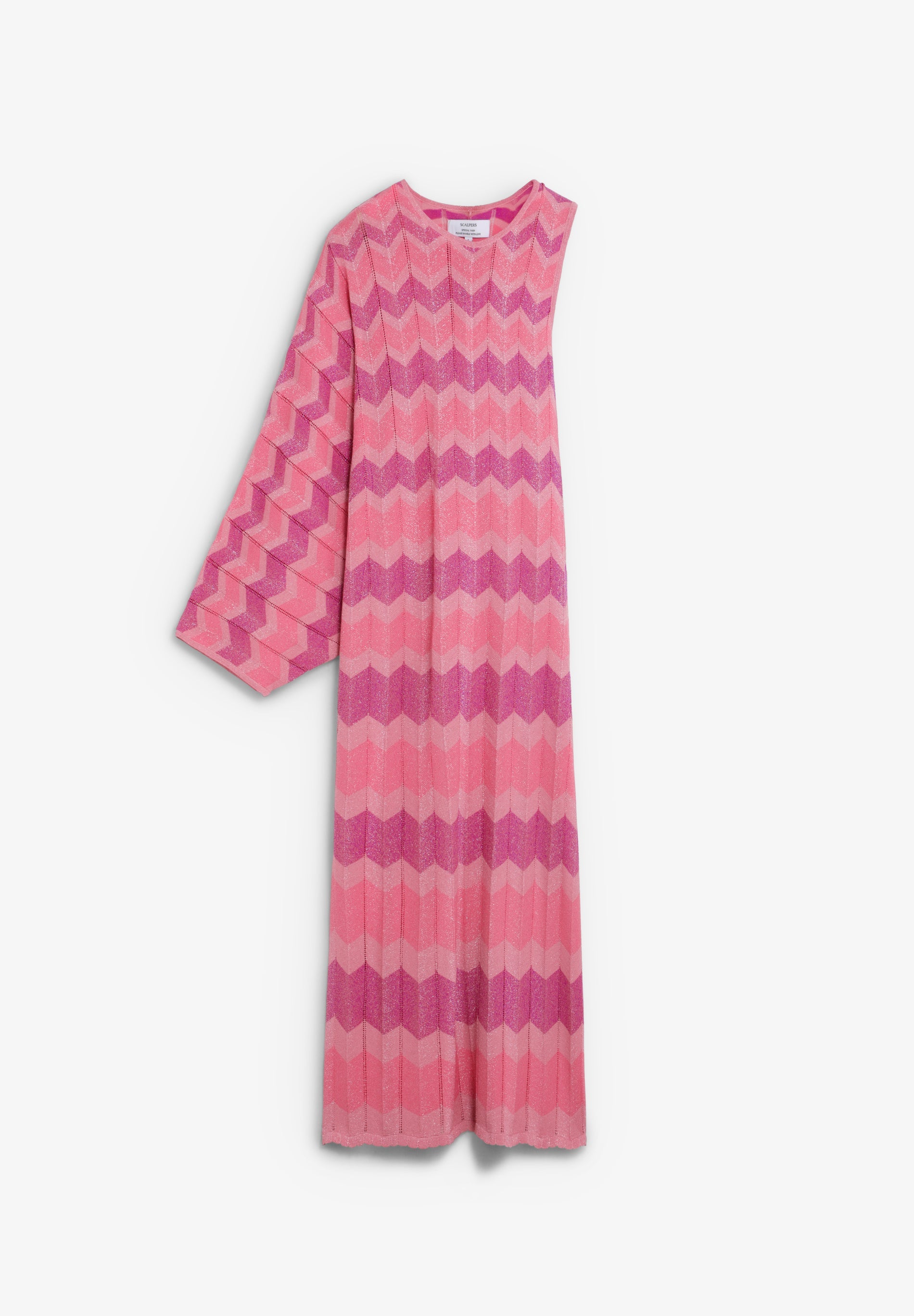 ASYMMETRIC LUREX KNIT DRESS