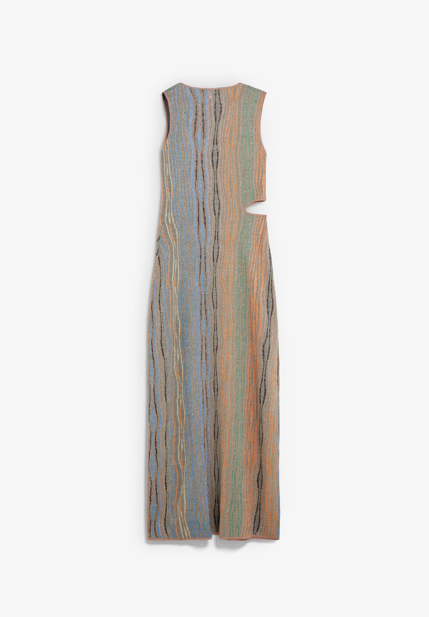LONG JACQUARD DRESS WITH CUT-OUT