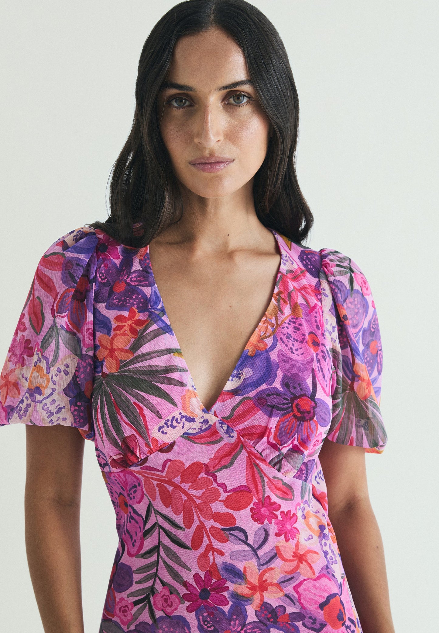 FLORAL PRINT MAXI DRESS