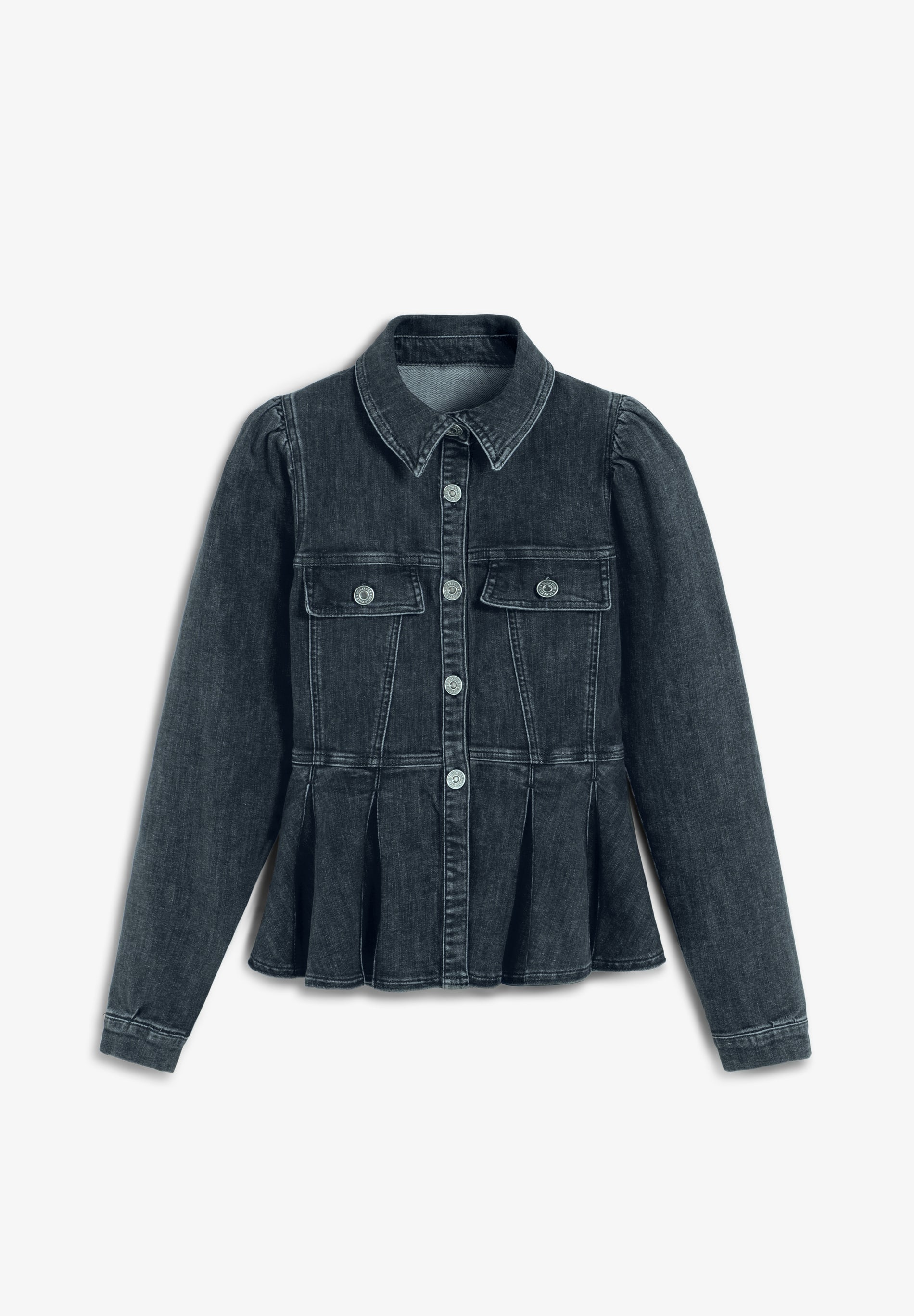 CAMISA DENIM MANGA ABULLONADA - Scalpers