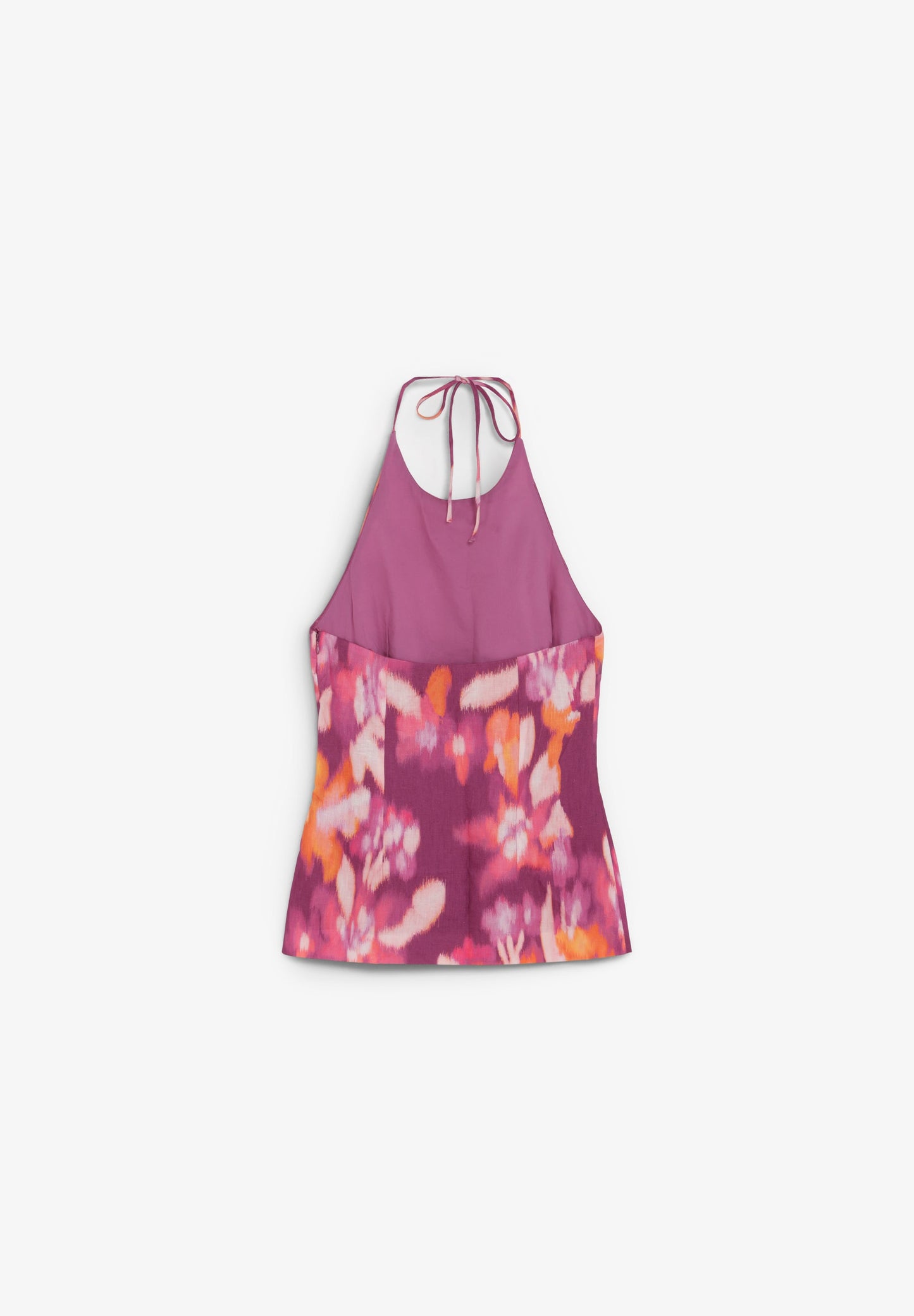 SCPRINT LINEN HALTER TOP