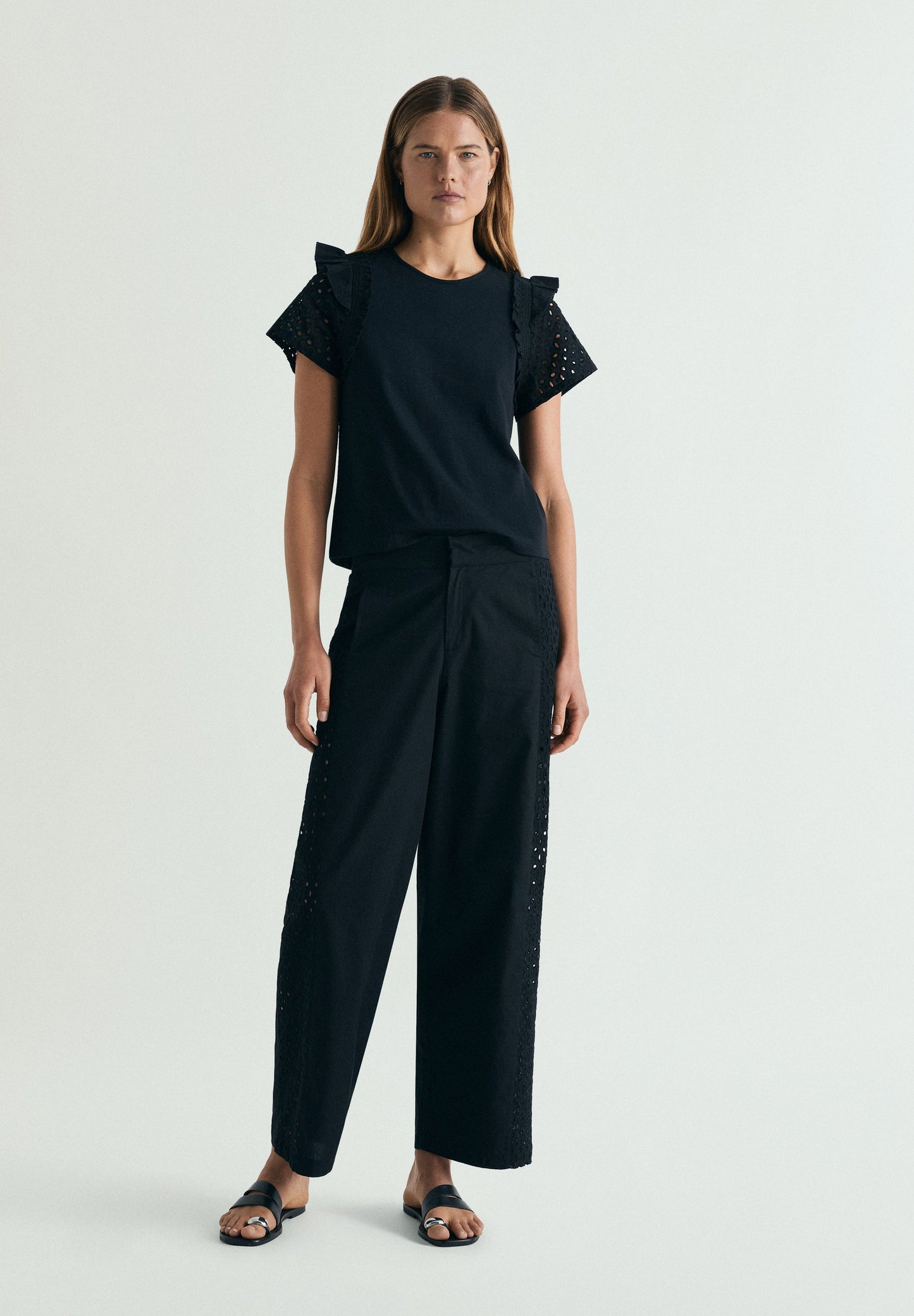 OPENWORK SLEEVE T-SHIRT