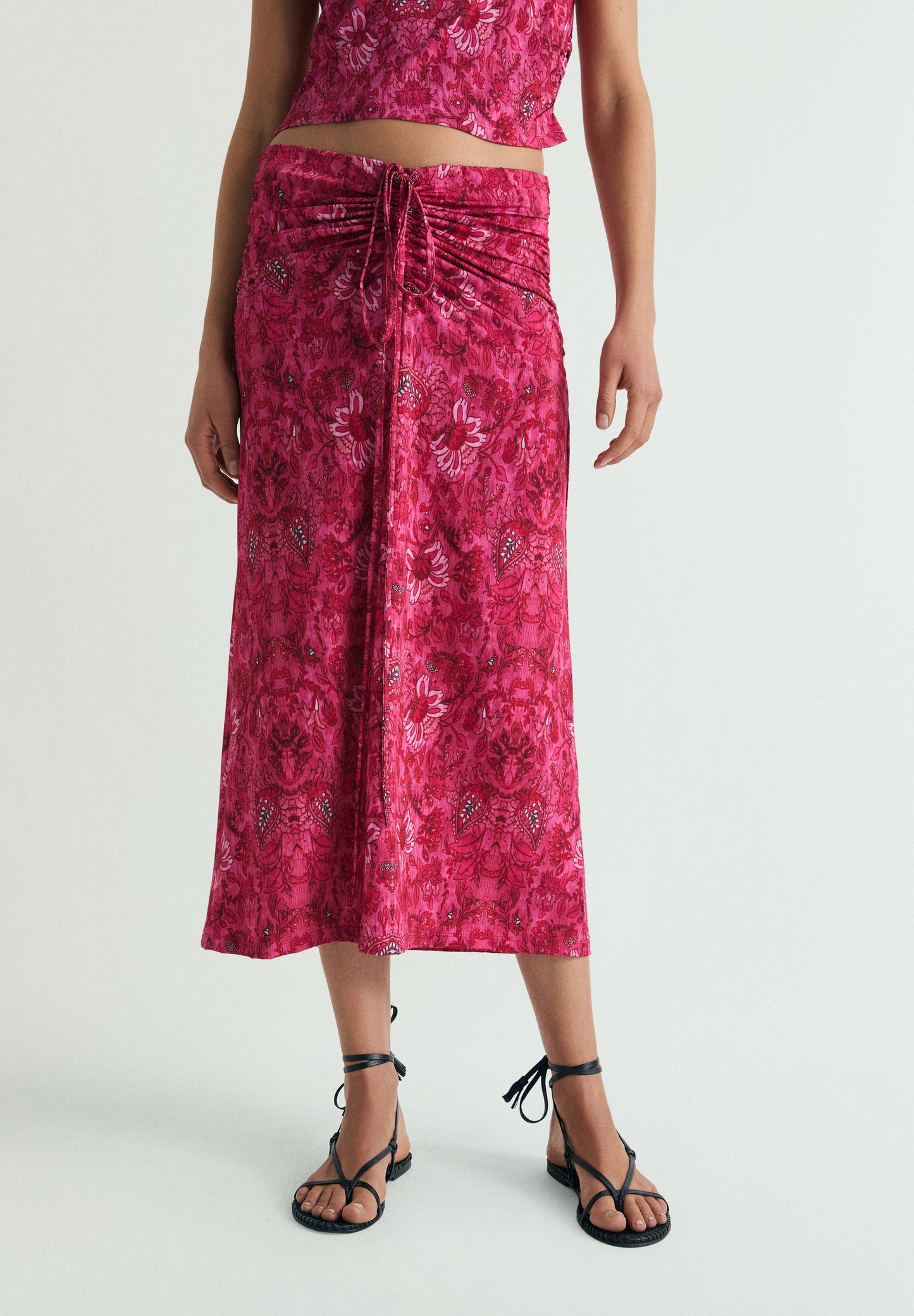 PRINTED MIDI SKIRT