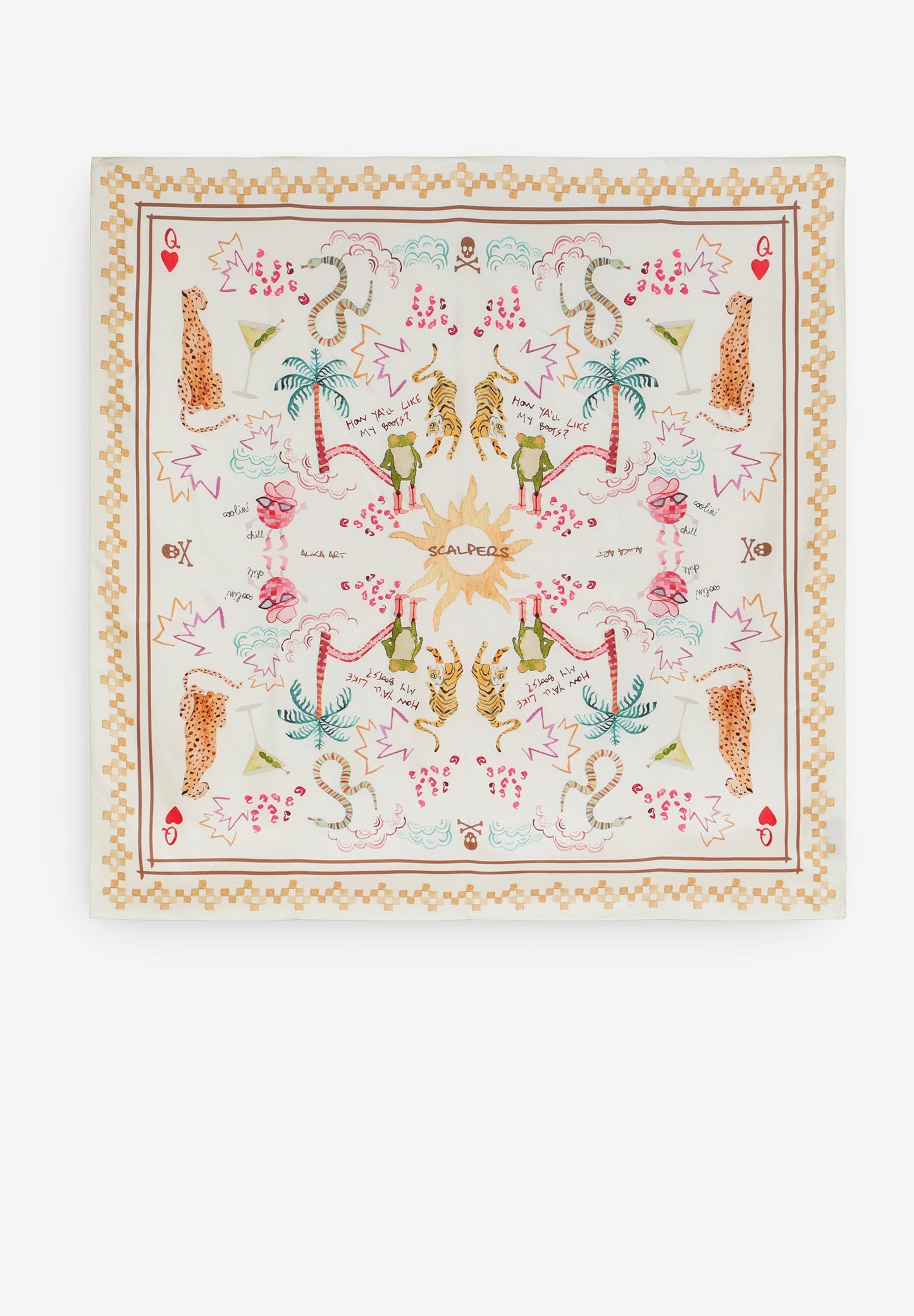 100% SILK PRINTED HANDKERCHIEF