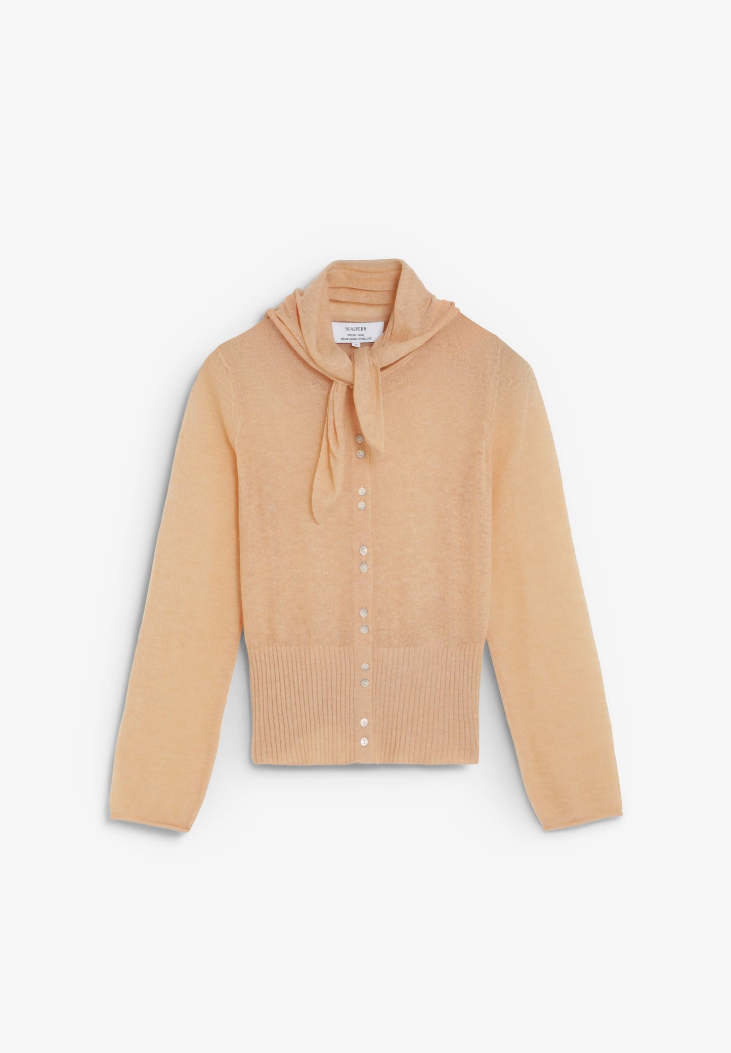 CARDIGAN WITH TIE NECK