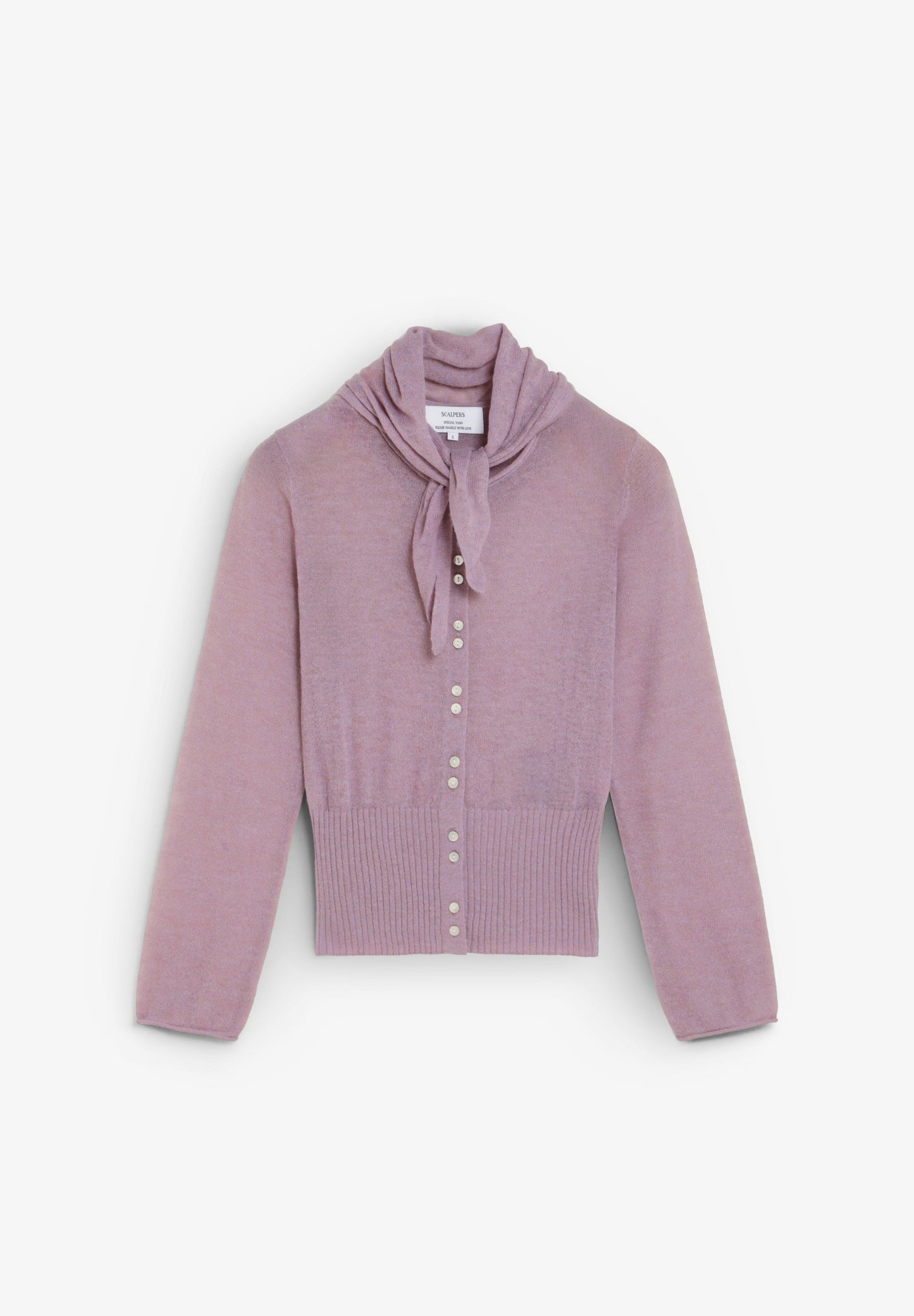 CARDIGAN WITH TIE NECK