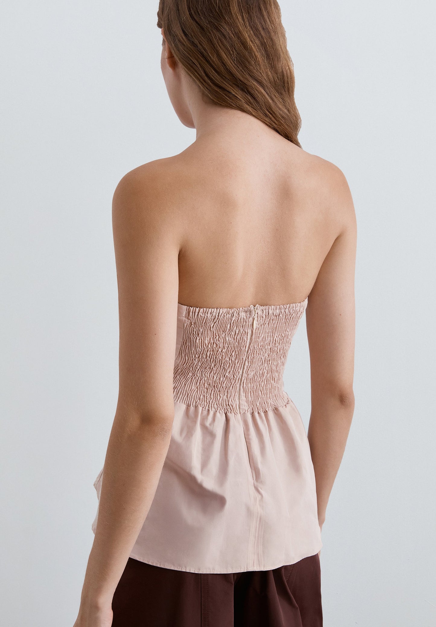 DRAPED TAFFETA TOP