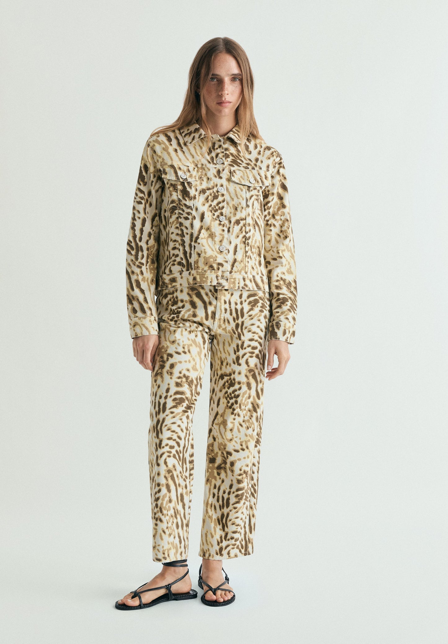 ANIMAL PRINT DENIM JACKET