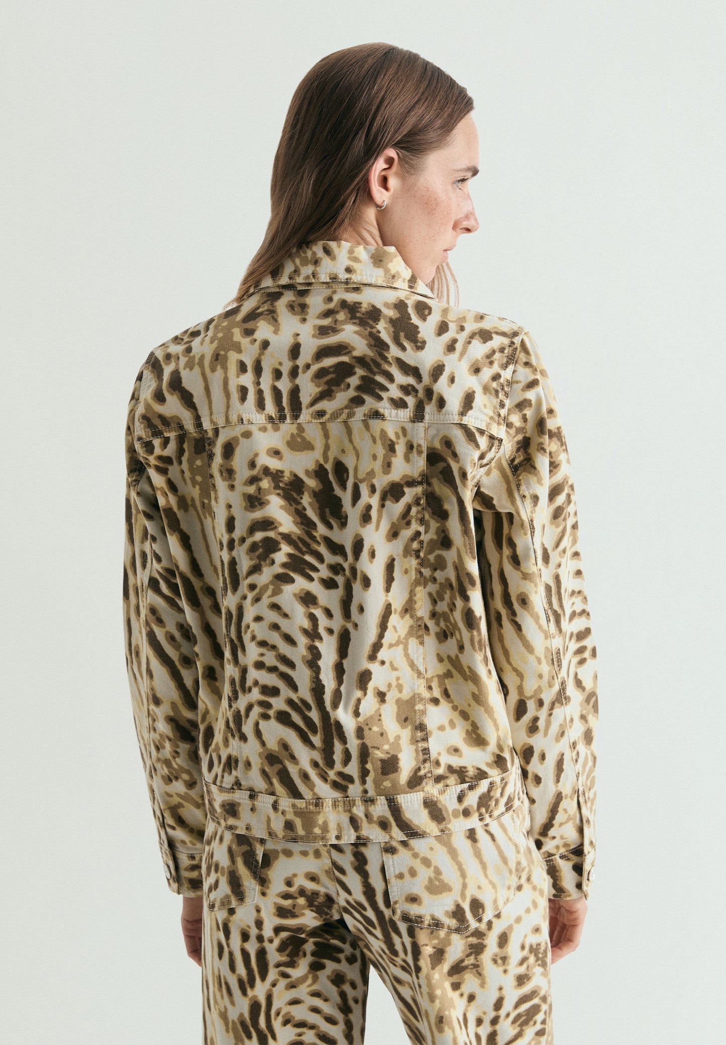 ANIMAL PRINT DENIM JACKET
