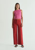 DOUBLE BELT DENIM TROUSERS